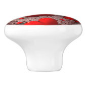 Abstraktes Fraktal Red Heart Keramikknauf (Seitenansicht)