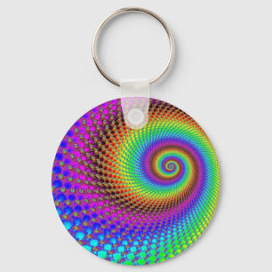 Abstraktes Fraktal Schlüsselanhänger