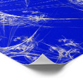 Abstraktes Fraktal Spider Web auf Blue Canvas Prin Poster (Ecke)