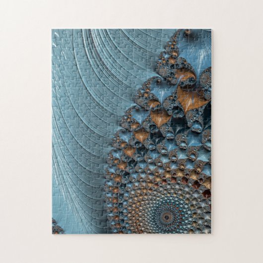 Abstraktes Fraktal Südwesttürkis Puzzle (Vertikal)