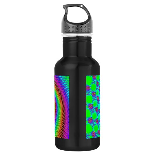 Abstraktes Fraktal Trinkflasche (Rückseite)