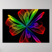 Abstraktes Fraktal-Wave-Design Poster (Vorne)