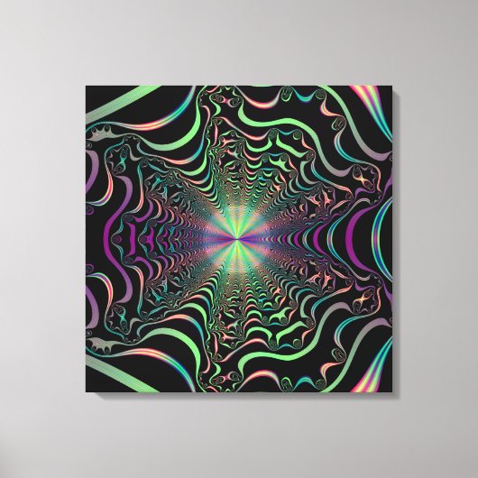 Abstraktes Fraktal Web-Wrapped Canvas Print Leinwanddruck (Vorderseite)