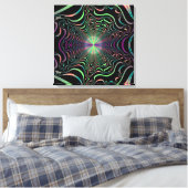 Abstraktes Fraktal Web-Wrapped Canvas Print Leinwanddruck (Insitu (Schlafzimmer))