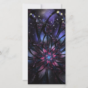Abstraktes fraktales Blumendesign. Ankündigung