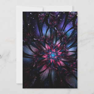 Abstraktes fraktales Blumendesign.  Ankündigung