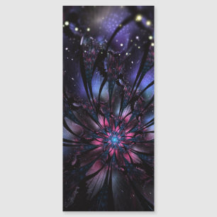Abstraktes fraktales Blumendesign. Magnetkarte