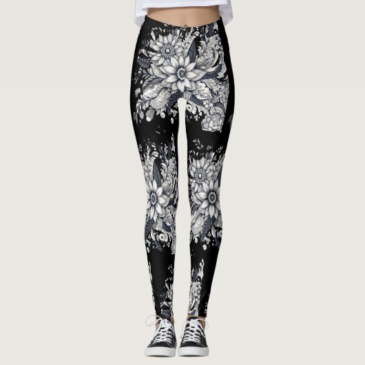abstraktes Frauengesicht Leggings (Vorderseite)