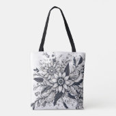 abstraktes Frauengesicht Tasche (Rückseite)