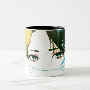 abstraktes Frauengesicht Zweifarbige Tasse