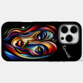 Abstraktes Frauenportrait Case-Mate iPhone Hülle (Rückseite (Horizontal))