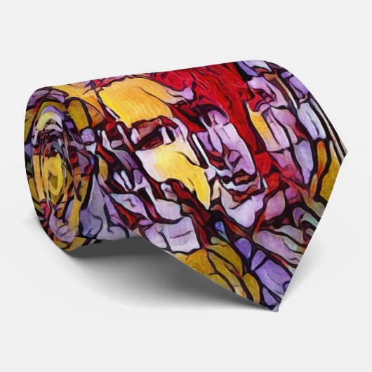 Abstraktes Frauenportrait Krawatte (Gerollt)