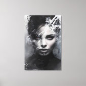 Abstraktes Frauenportrait Leinwanddruck (Vorderseite)