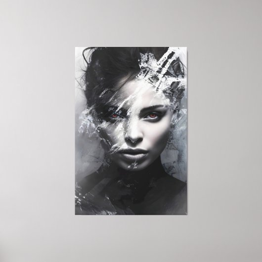 Abstraktes Frauenportrait Leinwanddruck (Vorderseite)