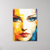 Abstraktes Frauenportrait Leinwanddruck (Vorderseite)