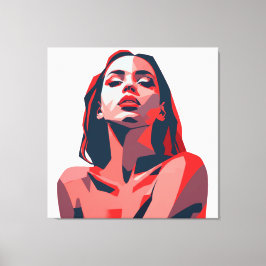 Abstraktes Frauenportrait Modernes Kunstdesign Leinwanddruck
