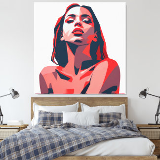 Abstraktes Frauenportrait Modernes Kunstdesign Leinwanddruck
