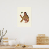 Abstraktes Frauenportrait Poster (Küche)