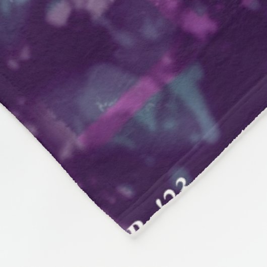 Abstraktes Friedenszeichen Hippie Art Lila Pink Bl Fleecedecke (Ecke)