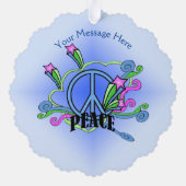 Abstraktes Friedenszeichen mit Stars Scrolls auf b Ornament Karte (Rückseite)