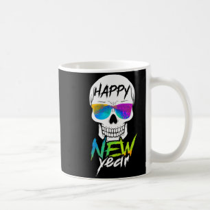 Abstraktes Frohes Neues Totenkopfjahr Kaffeetasse