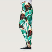 abstraktes Froschpaar Leggings (Links)