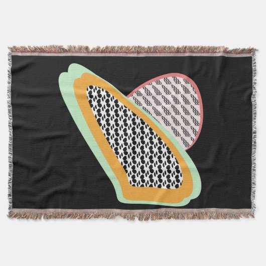 Abstraktes Frucht Papaya Dragonfruit-Muster Decke (Vorderseite)