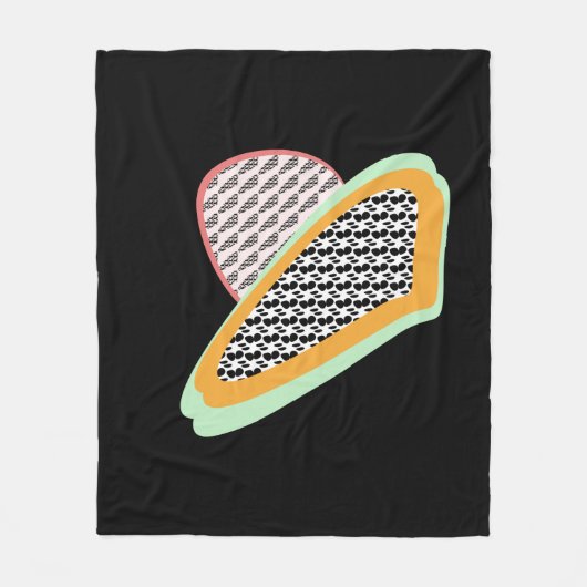 Abstraktes Frucht Papaya Dragonfruit-Muster Fleecedecke (Vorderseite)