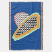 Abstraktes Frucht-Papaya-Dragonfruit-Muster-Wurfde Decke (Vorderseite Vertikal)