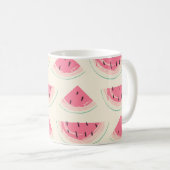 Abstraktes Fruchtmuster kreativ farbig Kaffeetasse (VorderseiteRechts)