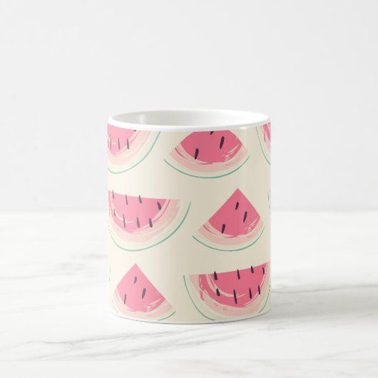 Abstraktes Fruchtmuster kreativ farbig Kaffeetasse (Mittel)