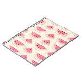 Abstraktes Fruchtmuster kreativ farbig Notizblock (Linke Seite)