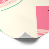 Abstraktes Fruchtmuster kreativ farbig Poster (Ecke)