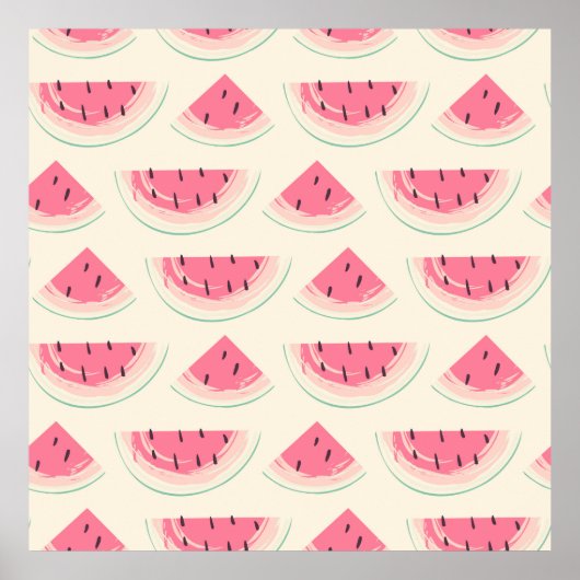 Abstraktes Fruchtmuster kreativ farbig Poster (Vorne)