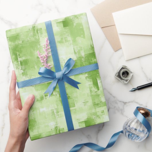 Abstraktes Frühling Grün Geschenkpapier (Schenken)