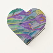 Abstraktes Frühlingskratzenherz Notizblock (Rückseite)