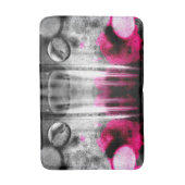 Abstraktes Fuchsia, Grau und Schwarzes Gran Foto K Badematte (Vorderseite Vertikal)