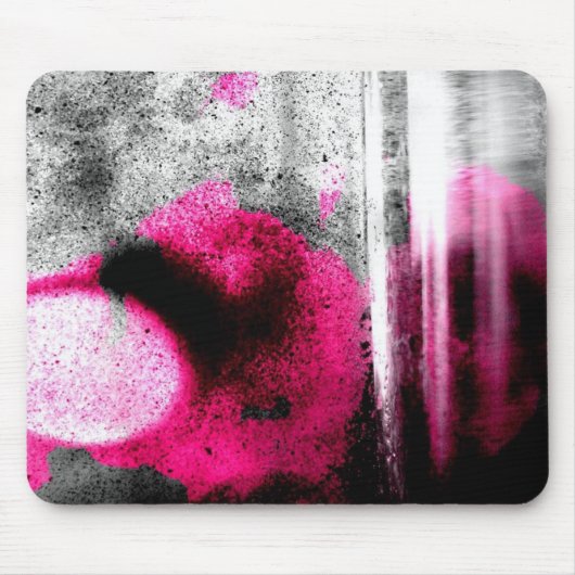 Abstraktes Fuchsia, Grau und Schwarzes Gran Foto K Mousepad (Vorne)