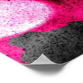 Abstraktes Fuchsia, Grau und Schwarzes Gran Foto K Poster (Ecke)