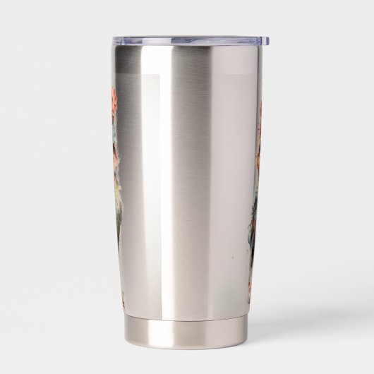 Abstraktes Funky Chicken Thermobecher (Links)