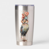 Abstraktes Funky Chicken Thermobecher (Rückseite)