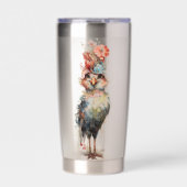 Abstraktes Funky Chicken Thermobecher (Vorderseite)