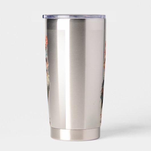 Abstraktes Funky Chicken Thermobecher (Rechts)