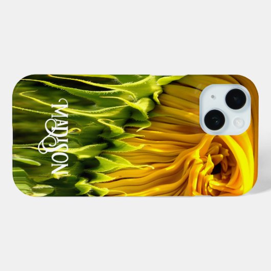 Abstraktes funky Retro Sonnenblume, ängstliche Geo Case-Mate iPhone Hülle (Rückseite (Horizontal))