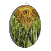 Abstraktes funky Retro Sonnenblume, ängstliche Geo Dartscheibe (Vorderseite Links)