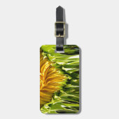 Abstraktes funky Retro Sonnenblume, ängstliche Geo Gepäckanhänger (Vorderseite vertikal)