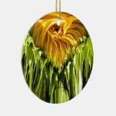 Abstraktes funky Retro Sonnenblume, ängstliche Geo Keramik Ornament (Rechts)