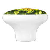 Abstraktes funky Retro Sonnenblume, ängstliche Geo Keramikknauf (Seitenansicht)