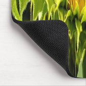 Abstraktes funky Retro Sonnenblume, ängstliche Geo Mousepad (Ecke)