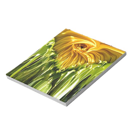 Abstraktes funky Retro Sonnenblume, ängstliche Geo Notizblock (Rotiert)